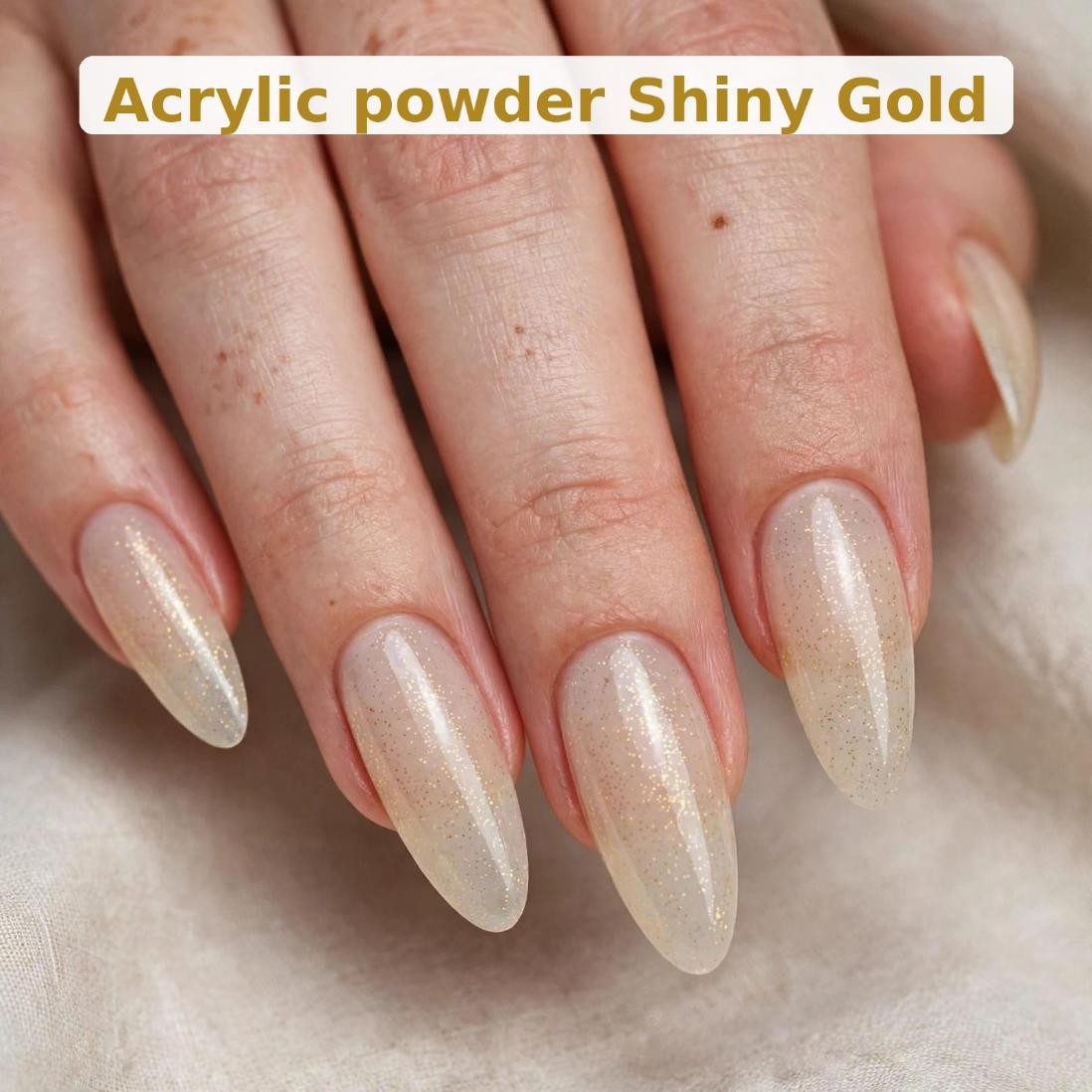 Shiny Gold Acrylic Powder 38 gr - Image 4