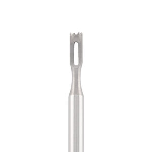 Stainless steel bit with toothed blade, for removal of calluses, corns, L-6,0 mm, Ø1,8 mm