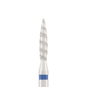 Diamond bit "tornado" blue, L- 10,0 mm, Ø2,1 mm