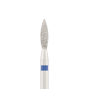 Diamond bit "flame" sharp blue, L- 10,0 mm, Ø2,3 mm