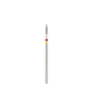 Diamond bit "flame" red-yellow, L- 8,0 mm, Ø2,1 mm