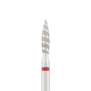 Diamond bit "tornado" red, L- 10,0 mm, Ø2,1 mm